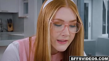 Preview 3 of Desvirginando Joven - Harper Red,  Naudi Nala,  and Ozzy SparX sensually sucked the new member&#039_s dick