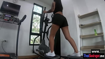 Preview 2 of Chicas Peludas De Mi Chola - ThaiSwinger.me - Big cock best friend enjoyed perfect handjob by horny big ass Asian teen