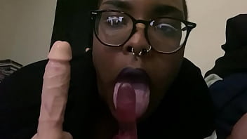 Preview 3 of Adult Fuck Movies - POV:purple lipstick ebony giving head