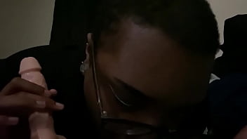 Preview 4 of Adult Fuck Movies - POV:purple lipstick ebony giving head