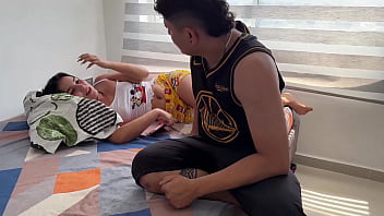 Preview 2 of 1 Guy 10 Bitches - Sexo comprado a mi linda hermanastra por unos pesos que pide para el regalo de su nuevo novio.