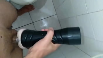 Preview 1 of Raw Black Horse Cock - Punhetando com brinquedo at&eacute_ mijar e gozar