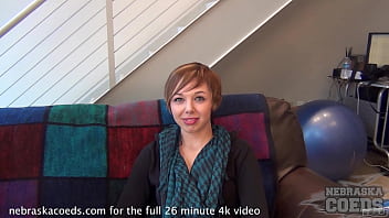 Preview 1 of Hd Kran Sex Xxx - sweet teen makes her first porno video on white casting couch iowa