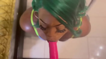 Preview 4 of Mom Son Kiychen - Yourthroatfairy Sucking Her Roommate&rsquo_s Strapon