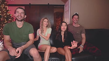 Preview 2 of Mom Seduce By Young Stepson - The Hottest Couples Having Foursome on Live Cam Show