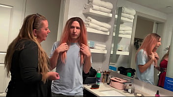 Preview 3 of Xnxx Wwe Sasha Bank Video - Guy Caught Wearing Roommate&#039_s Wig
