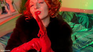 Preview 2 of Granny Slender - GLOVES fetish - long ASMR video - jerk off for beautiful Pin Up Goddess!