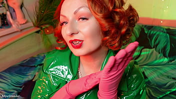 Preview 4 of Granny Slender - GLOVES fetish - long ASMR video - jerk off for beautiful Pin Up Goddess!