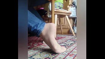 Preview 2 of Sunny Leone Xxxvideohd - mix between flats dangling,  nylon footplay and nylon footjob
