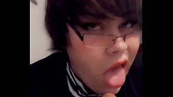 Preview 2 of Snap Fetish - Practicing deepthroating on my dildo