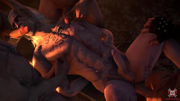 Preview 2 of Eeciahaa Dalifcka Oil Massage - FULL: Geralt Gangbang