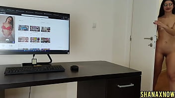 Preview 3 of Indian Telugu Girl Crying - PUSSY HUMPING ON MY STEP BROTHER DESK AFTER CUMSHOT