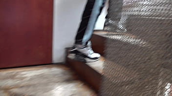 Preview 1 of Slim Michelle - He is SECRETLY edging cum in mates arse LOADS up scally in 4sum