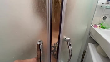 Preview 1 of Sunny Leone Hort Boomse - My roommate was moaning loudly in the shower,  I decided to check