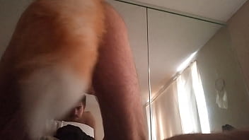 Preview 1 of Ebony Analysis Vision - twink fox cums on himself
