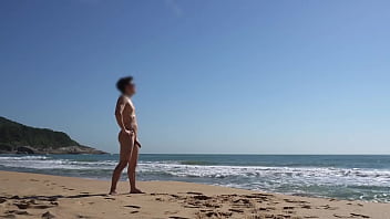 Preview 2 of Real Mom Son Compilation - Na praia nudista tomando sol