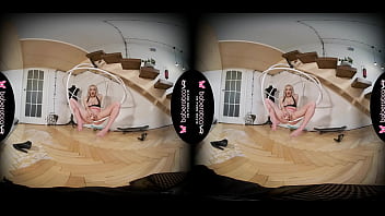Preview 4 of Sexy Layla Elwi Masar Foto Xxx - Solo blonde fuck doll,  Sweet Ammy is masturbating in VR