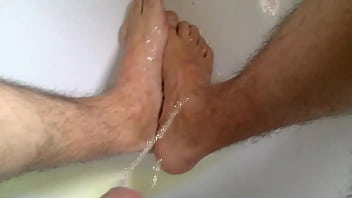 Preview 3 of Granny Pussy Climax - pee on feet