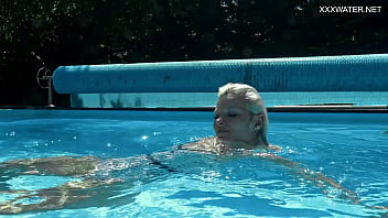 Preview 2 of Dr Set - Beautiful blonde Zazie Skymm swims nude