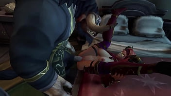 Preview 3 of Home Maid Mom Son - Redhead Elf takes Tauren Dick in the ass | Warcraft Parody