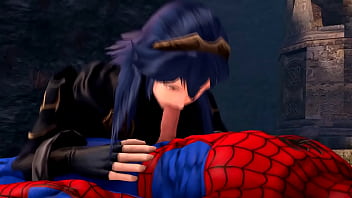 Preview 4 of Cougar Vegas Reverse Gangbang - Lucina loves sucking Spider-man sfm