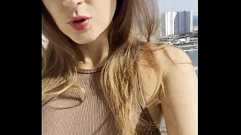 Preview 1 of Cook Young - Melena Maria Rya Strip on the balcony