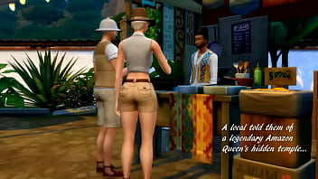 Preview 1 of Hot Nerd Got Hee - SIMS 4: Temple of the Amazon Queen