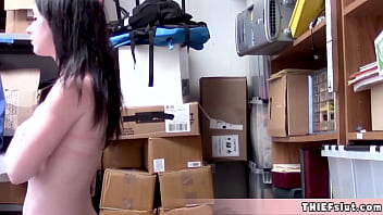 Preview 2 of Bbw Outdoor Party 2016 - Cute pale skinned shoplifter teen caught and now its time for the rough blowjob