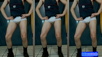 Preview 3 of Lazy Fare - El bulto de Alejandro Mistral en trusa blanca