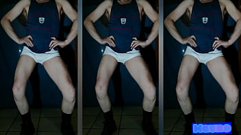 Preview 1 of Lazy Fare - El bulto de Alejandro Mistral en trusa blanca