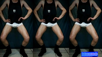Preview 4 of Lazy Fare - El bulto de Alejandro Mistral en trusa blanca