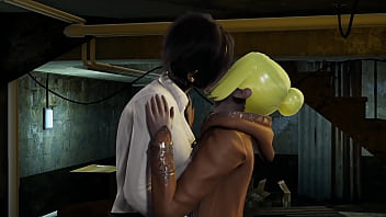 Preview 1 of Leg Intercrural - Mikasa has Annie is underground and immobilizes her (lesbian scene) [Full Video]