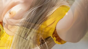 Preview 4 of Japanese Jizzxxx - Small Silicone Sex Doll Teen Brunette best Deepthroat and Anal