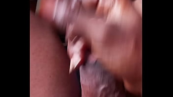 Preview 1 of Lou Liu Titjob - Black dick stroking hard