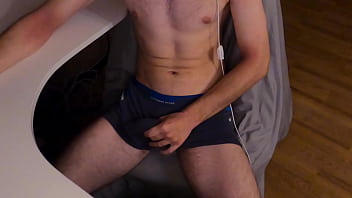 Preview 1 of Mommy Watched Days - skinny guy cums on hand webcam