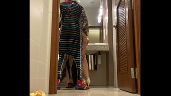 Preview 3 of Old Couple Using Teen - Milf Lila Lovely Sucks And Fucks Gibby The Clown In A Public Bathroom