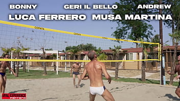 Preview 1 of Arab Full Team Fucked - Musa Martina after Beach Volley,  have a sex with 4 horny guys. She&#039_s love the piss in her mouth! (WET)