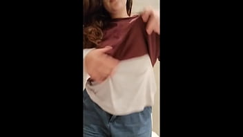 Preview 2 of Xxnx Com Yoga - Curvy girl shows titty drop