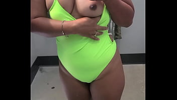 Preview 2 of Eating Cock - Showing my tits Asian Pinay Filipina in Goodwill dressing room for you