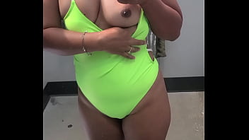 Preview 3 of Eating Cock - Showing my tits Asian Pinay Filipina in Goodwill dressing room for you
