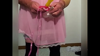 Preview 3 of Teen Sex Akira Fox - Diapered Sissy  by Pinky 396