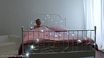 Preview 2 of Big Boobs Sexy Sex - Bound blond bride anal group fucked
