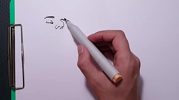 Preview 1 of New Xxx Vidros - Amateur painter draws erotic picture,  blowjob girl