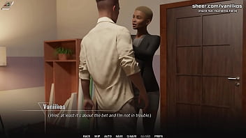 Preview 1 of Korean Mpg - Short Hair Black Ebony MILF Teacher With A Hot Ass Fucks A Big Young Cock At College. She Gets Caught Fucking By Her Boss | Taboo University(Steam game) | 3D Animated Hentai Game | Part #5