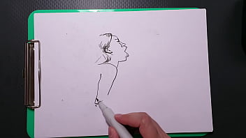 Preview 2 of Xvideos In Sylhet - Adult drawing of a girl giving a blowjob