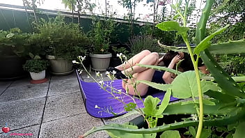 Preview 1 of Voyeur Russian Beach - Fucking in public on balcony - hope neighbor won&#039_t find us with the best blowjob at the end by wife