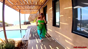 Preview 1 of Www Sex Katrena Cudaee - Busty redhead MILF Red XXX gets off poolside