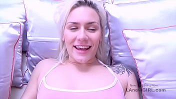 Preview 4 of Tits Cum 4k - Blonde 20 loves hard cock in her cummy pussy in studio