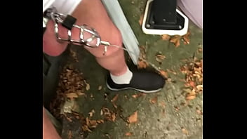 Preview 1 of Indian Old Anty Mouth Sex - Chastity cage and cath tube peeing