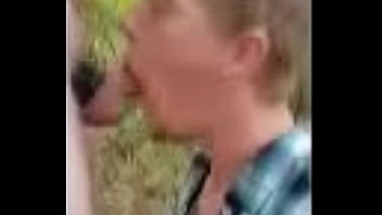 Preview 2 of Shahsawa Xxx - Puppy boy sucking hot cock in logging road